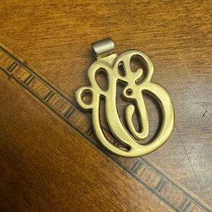 Vera Bradley Gold-Tone Script Pendant/ Bag charm zipper pull